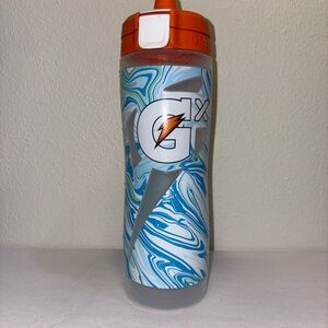 Gatorade Gx 30 oz Water Bottle Blue Marble and Orange Swirl Water To Go Bottle